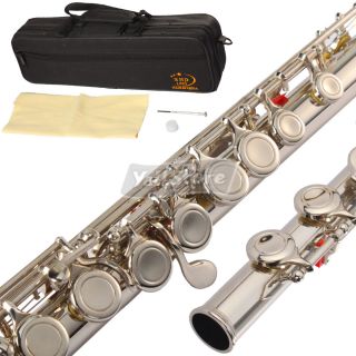 New Brand Silver Flute 16 Keys Closed Hole C Tone Silver Plated