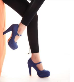 US Size 5 8 Fashion Ladies' Grace Ankle Buckle Pumps High Heel Women Shoes S06