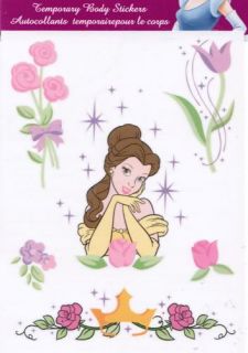 Disney Princess Belle Temporary Body Tattoo Stickers Party Favors Party Supply