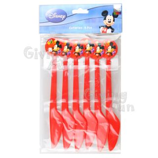 Authentic Disney Mickey Mouse Birthday Party Supplies 6X Child Knife