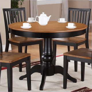 Steve Silver Company Candice Round Oak Black Dining Table