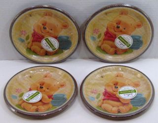 Baby Winnie Pooh Shower Banner 32 Dinner Dessert Plates