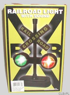 1 Railroad Crossing Sign w Lights and Train Sounds