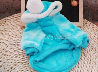 Pet Puppy Dog Winter Warm Cotton Moose Hooded Coat Clothes Christmas Costume Ind