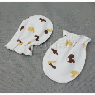 New 2 Pairs Soft Cotton Newborn Baby Infant Anti Scratch Mittens Gloves Boy Girl
