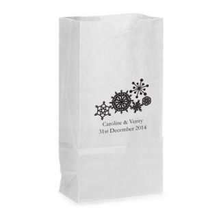 50 Winter FINERY Snowflake Goodie Candy Buffet Wedding Party Lunch Favor Bags