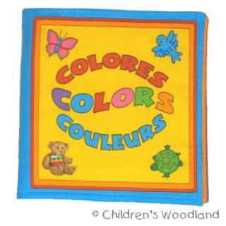 Colors Cloth Soft Book in Spanish French Kids Baby