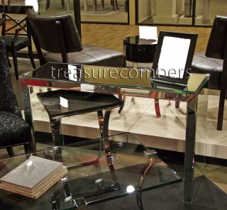 Art Deco Brandy Mirrored Console Table Chic Beveled Mirrors Horchow