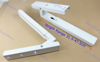 Foldable White Stretch Shelf Rack for Microwave Oven Wall Mount Bracket New