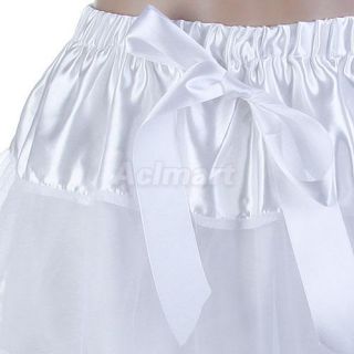 Lady Girls Satin Tutu Tulle Layer Skirt Petticoat Dress