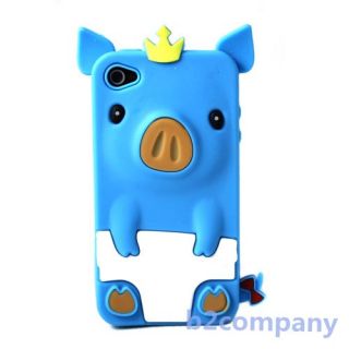 Silicone Rubber Cute 3D Soft Case Cover Pig Piggie for iPod Touch 5th Gen