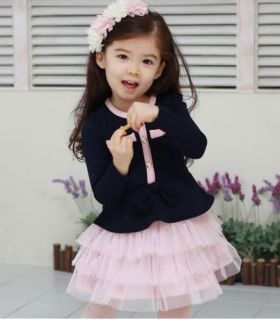 Kids Toddlers Cotton Girls Princess Long Sleeve Tutu Tulle Skirt Dress Sz3 8Y
