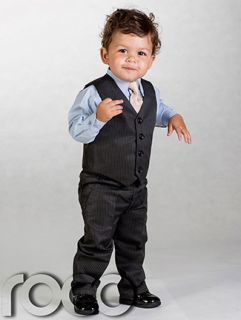 Boys Black Waistcoat Suit Baby Boys Grey Suits Boys Wedding Suits Page Boy Suits
