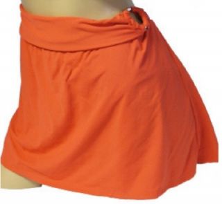 Lands End Cancun Coral Tankini Silver Ring Swimmini Skirt Womens 16 New $125