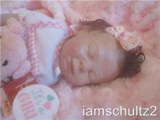 Precious Lifelike Reborn Micro Preemie Sleeping Newborn Baby Doll w Rooted Hair