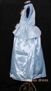 Halloween Girls Deluxe Cinderella Costume Princess Birthday Party Dress 6 8Y