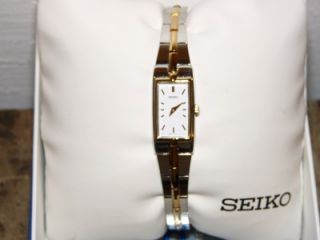 Nice in Box Seiko Womens Dress Watch SZZC40 Gold Silver