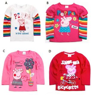 Baby Girls Peppa Pig Top Shirt 18 Months 6 Years
