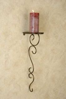 Bronze Finish Metal Scroll Wall Shelf Sconce Curly Tail