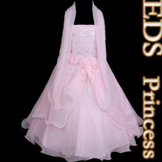 E717 16 Pageant Party Flower Girls Holiday Dress 7T 8T