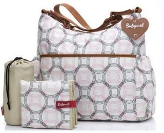 New Storksak Baby Mel Big Slouchy Designer Hobo Diaper Bag Retro Links Pink