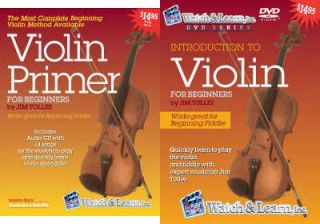 W Jim Tolles Introduction to Violin Lessons DVD Book CD