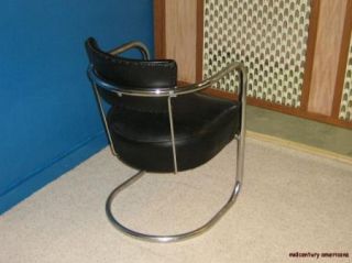 Vtg 1930's Alfons Bach KEM Weber Lloyd Chrome Art Deco Chair Continuous Tube
