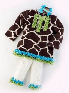 Mud Pie Baby Giraffe Tunic Legging Set 190013 from The Wild Child Collection