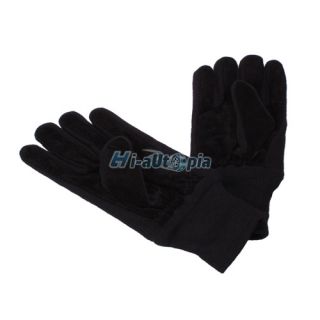 Black Leather Motorcycle Gloves