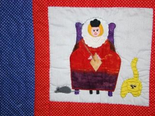 Hand Quilted "Nursery Rhyme" Baby Crib Wall Quilt