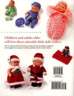 Itty Bitty Baby Doll Clothes Knitting Pattern Book 12 Outfits for 5" Dolls