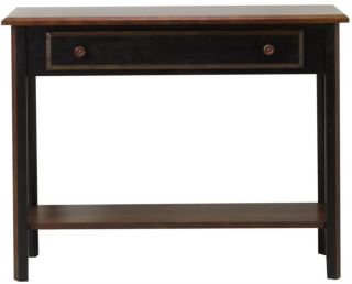 Two Tone Wooden Console Table Sofa Accent Furniture with Drawer Storage Black