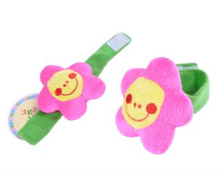 Carter's Baby Multicoloured Teddy Hello Kitty Wrist Rattle Baby Toy Velcro Strap