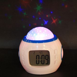 New Colors Change Stars Music Digital Projection Alarm Clock Clocks