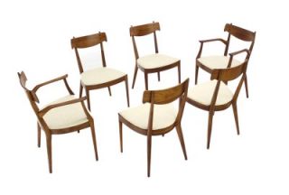 Set of 6 Danish Mid Century Modern Dining Chairs by Kipp Stuart for Drexel