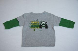 John Deere 12 18 24 Months Boys Infant Baby Shirt T Tee L s "Daddys Helper"