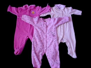 Used Baby Girl Sleepwear Sleepers Pajama 6 9 Months Fall Winter Clothes Lot