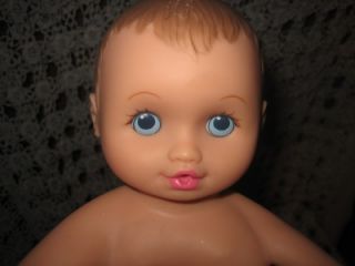 10" 1995 Lauer Water Babies Baby Doll w Outfit Brown Hair Blue Eyes