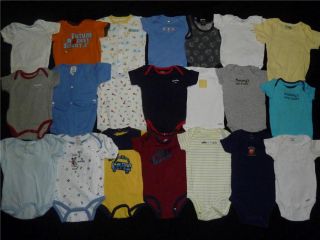Baby Boy Newborn 6 9 Months One Piece T Shirt Clothes Lot