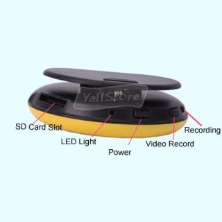 HD Mini Surveille Smile Facing Camera Cam Pinhole Video Camcorder DV DVR Yellow