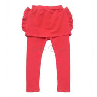 Girls Slim Casual Leggings Tight Pants Kids Culottes Trousers Candy Color Sz 2 7