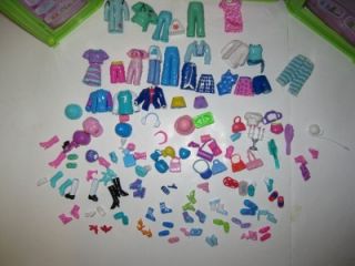 Polly Pocket Storage Case Clothes Shoes Accessories Xmas Toy Lot See All Pics
