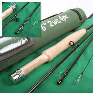  6'6'' Fly Rod 2 Weight 4 PC 2wt Fly Fishing Rods Travel Fly Rod