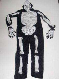 Rubies Skeleton Halloween Costume Suit Mask Gloves M