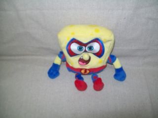 Viacom Sponge Bob Super Hero Bean Bag Plush Nickelodeon