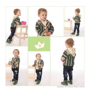 3pcs Set Suit Hoody Pants Handsome Baby Boys Clothes Kids Outfits Clothing Set