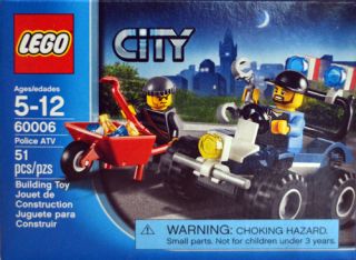 Lego City Police ATV Off Road Vehicle Police Officer Criminal Minifigs 60006