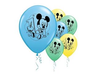 Disney Mickey Mouse 1st Birthday Latex Birthday Party Balloons Decorations