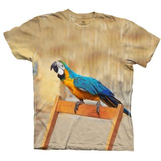 AnimalShirtsUSA Chair Macaw Parrot Tagless Mens Shirt