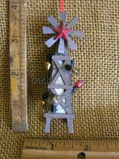 Midwest Windmill with Christmas Lights Ornament New